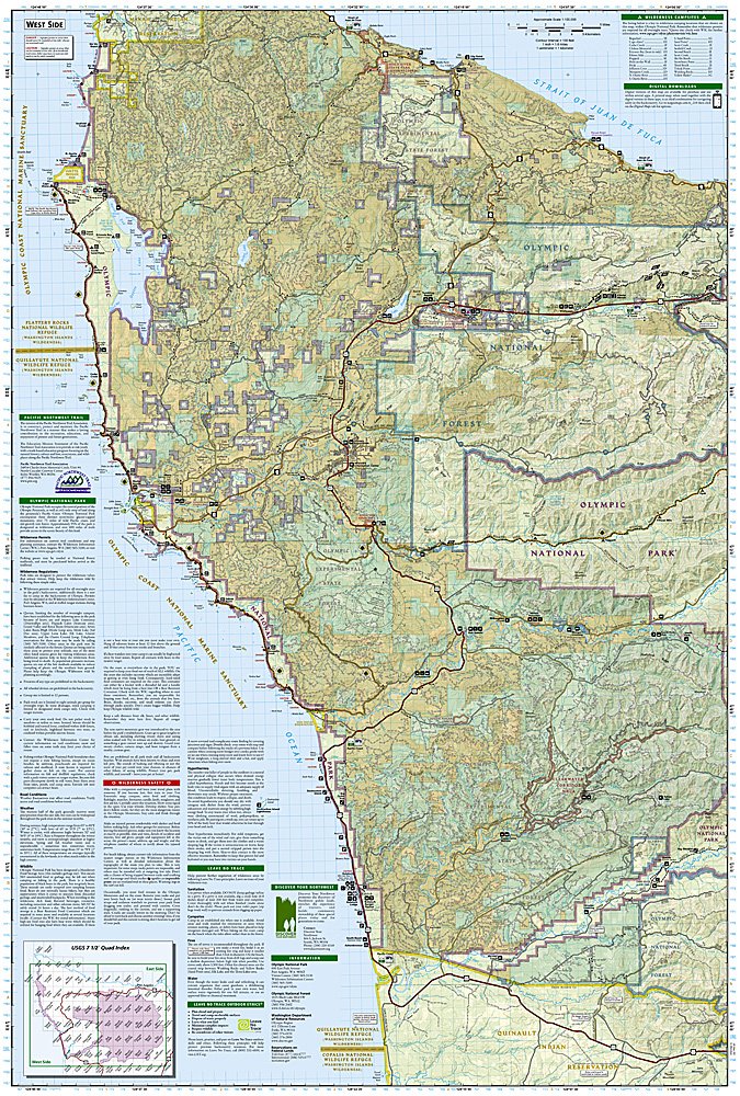 National Geographic Trails Illustrated WA Olympic National Park Map TI00000216