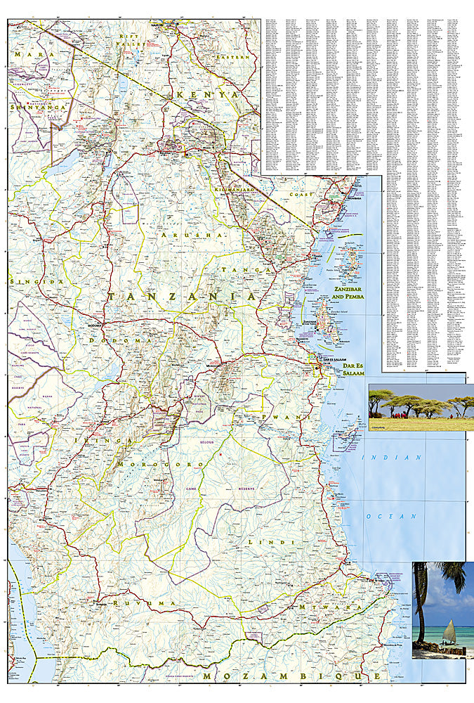 National Geographic Adventure Map Tanzania/Rwanda/Burundi AD00003206