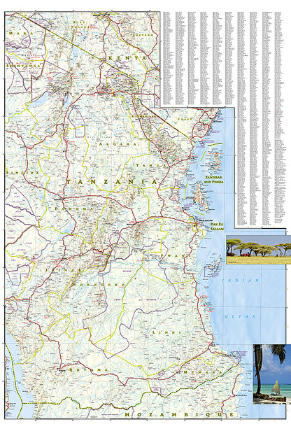 National Geographic Adventure Map Tanzania/Rwanda/Burundi AD00003206