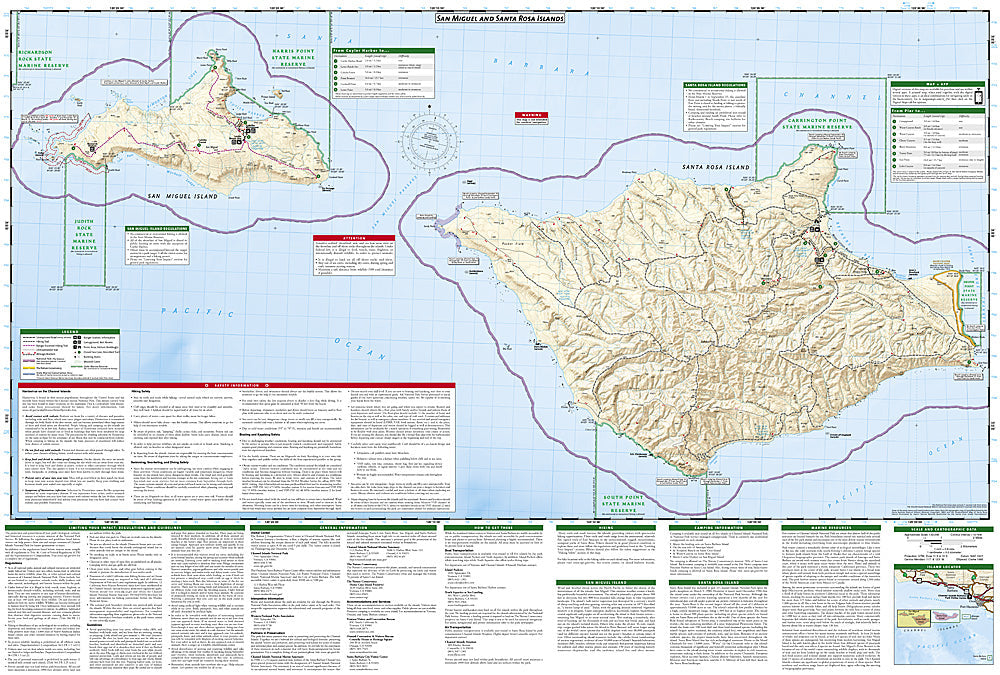 National Geographic Trails Illustrated CA Channel Islands National Park Map TI00000252