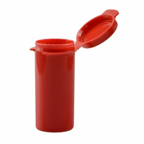Snap-Cap 0.48oz Hinged-Lid Red Jar/Container 3-Pack - Made in USA--BPA Free