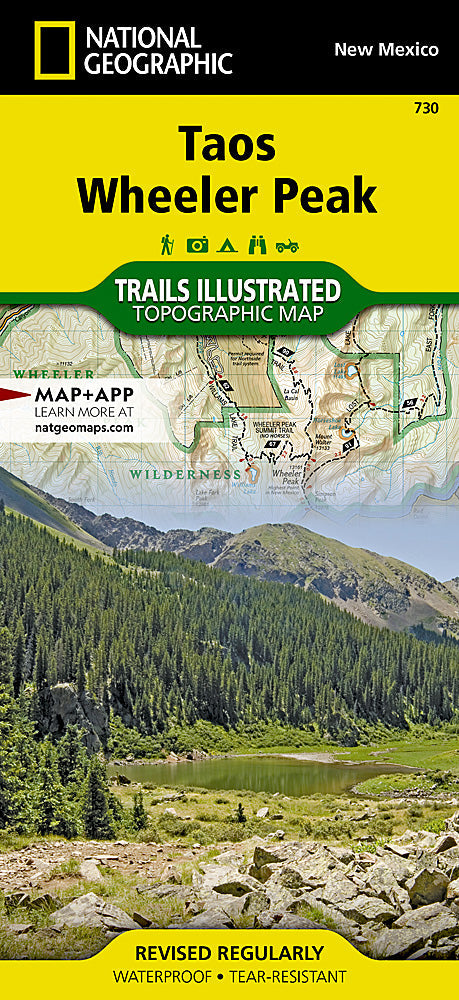 National Geographic Trails Illustrated Mexico Taos Wheeler Peak Map TI00000730