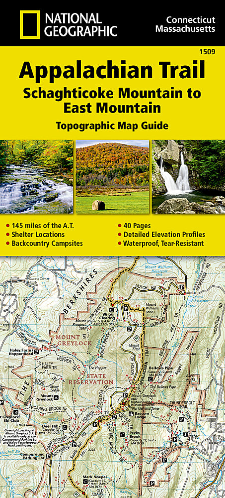 National Geographic TI Appalachian Trail NJ NY CT MA Topo Map Guide Bundle Pack TI01021222B