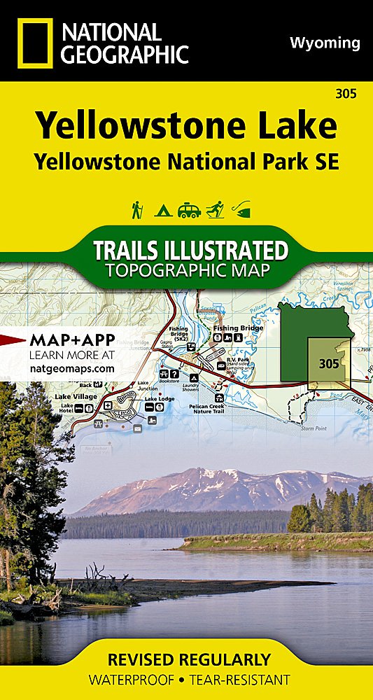 National Geographic Trails Illustrated WY Southeast Yellowstone Lake Map TI00000305