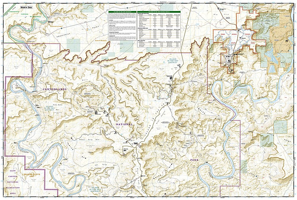 National Geographic Trails Illustrated UT Canyonlands Island in the Sky Map TI00000310