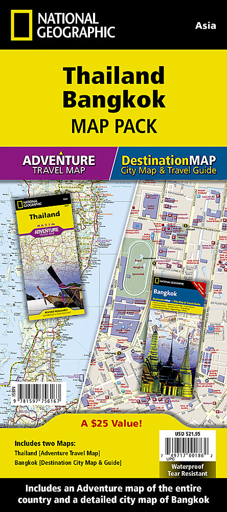 National Geographic Thailand / Bangkok Adventure Map Bundle Pack AD01021144B