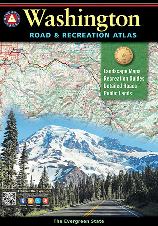 National Geographic Benchmark Washington Road & Recreation Atlas Map BE0BENWAAT