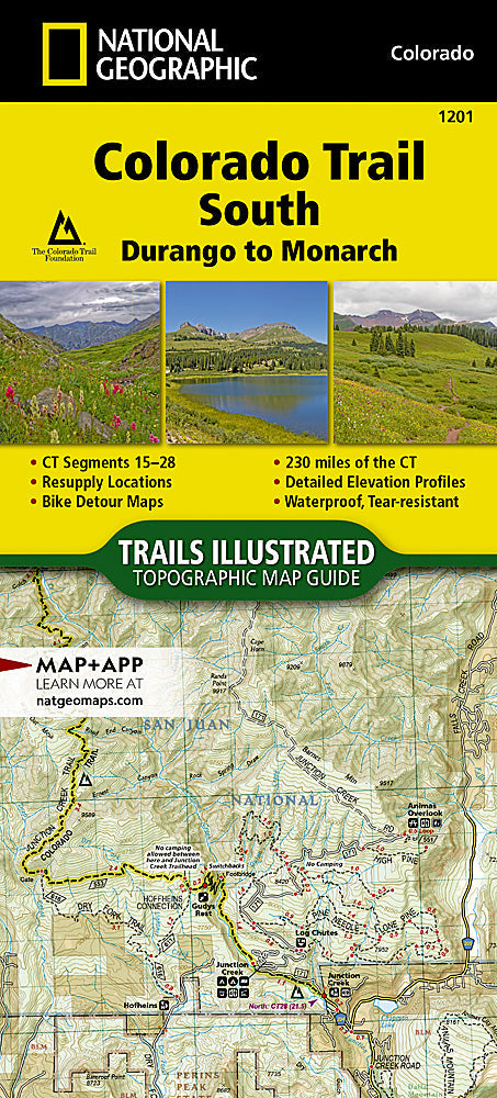 National Geographic TI Colorado Trail South Topographic Map Guide TI00001201