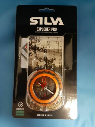 Silva Explorer Pro Liquid-Filled Baseplate Compass w/Scale Lanyard & Magnifier