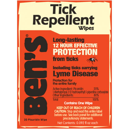 Ben's Tick Repellent Wipes 12-Pack 0002-2230-1