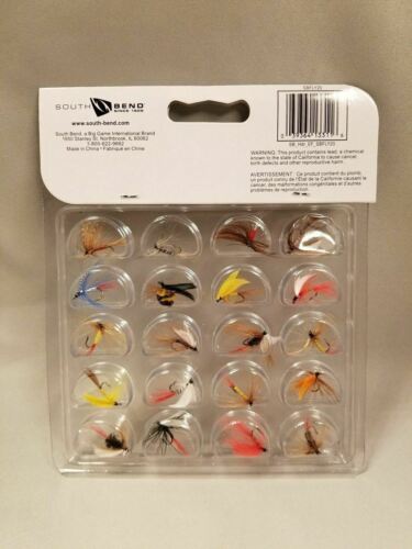 South Bend Fishing 20-Piece Fly Assortment - 20 Best Selling Flies SBFLY20