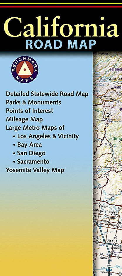 National Geographic Benchmark California CA Recreation Map BE0BENCARD