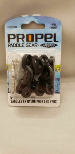 Shoreline Marine Propel Paddle Gear Kayak Nylon Eye Straps 6-Pack w/Hardware