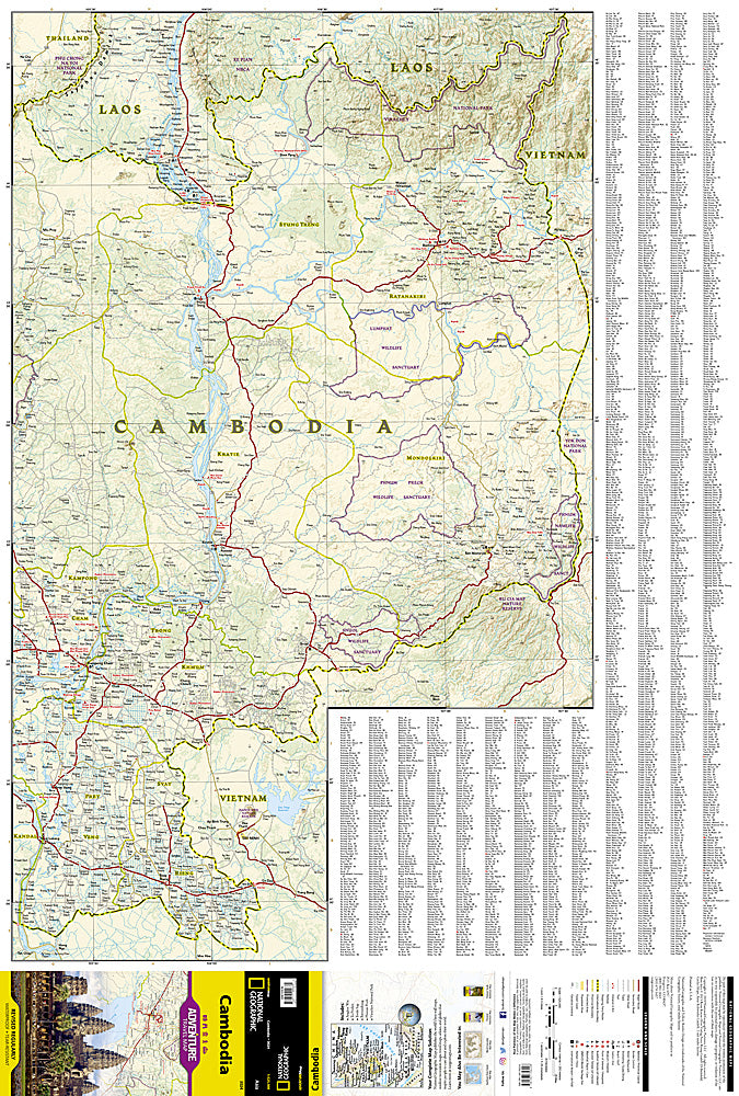 National Geographic Adventure Map Cambodia AD00003024