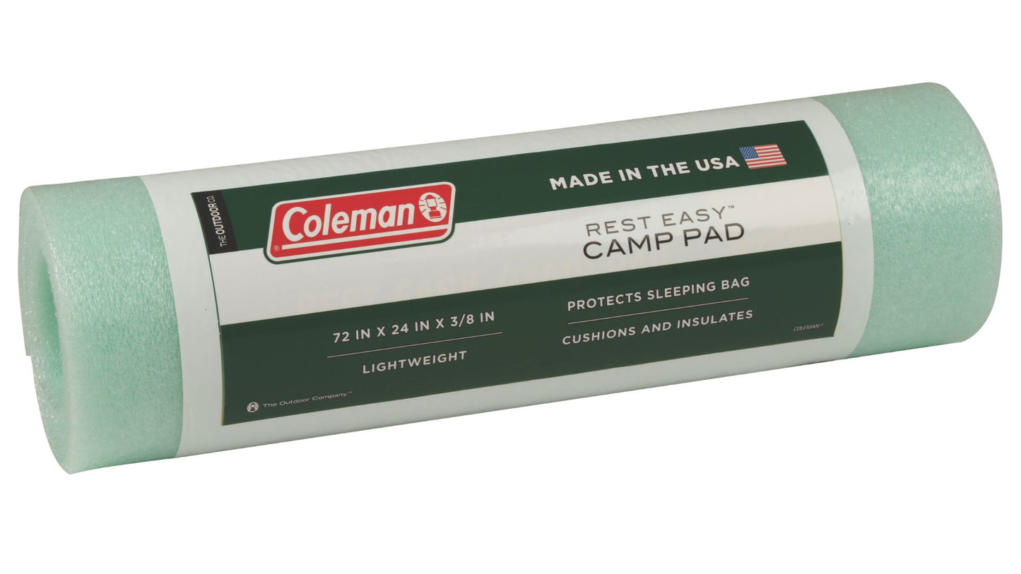 Coleman Rest Easy Camp Pad 72"x24"x3/8" Blue 2000016963