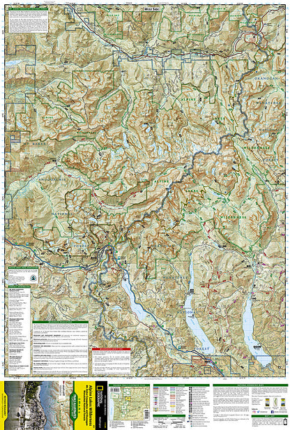 National Geographic Trails Illustrated WA Alpine Lakes Wilderness Area Map 825