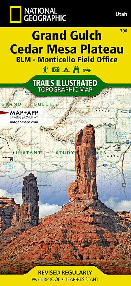 National Geographic UT Grand Gulch Plateau Trail Map Trails Illustrated Map TI00000706