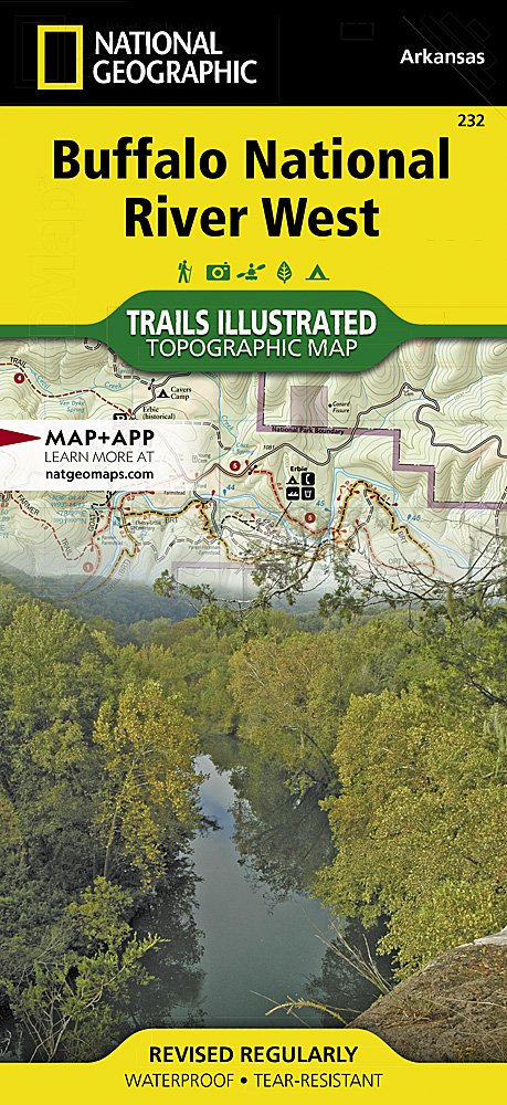 National Geographic Trails Illustrated AR Buffalo National River West Map TI00000232