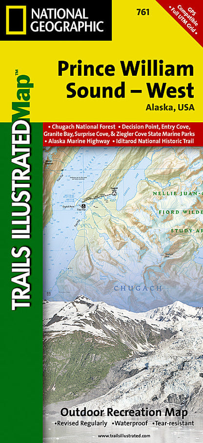 National Geographic Trails Illustrated Alaska Prince William Sound West Map TI00000761