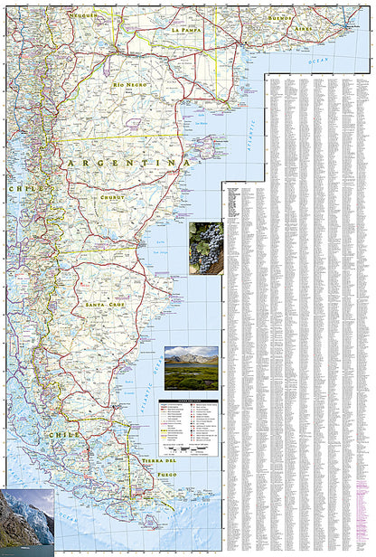 National Geographic Adventure Map Argentina South America AD00003400