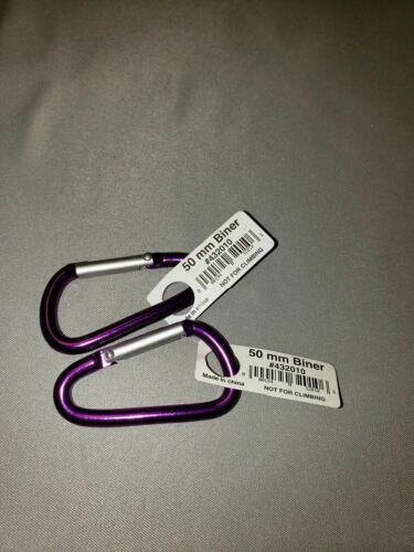 Liberty Mountain Multi-Biner 50mm (1.97") HA Aluminum Carabiners Purple 2-Pack