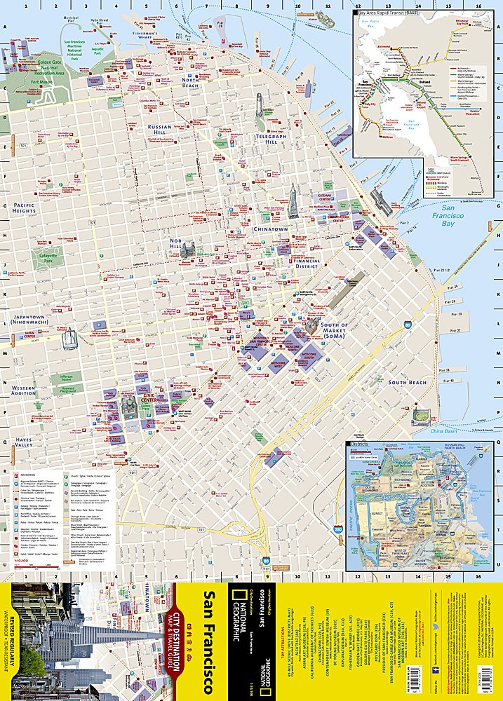 National Geographic City Destination Map San Francisco CA DC01020319