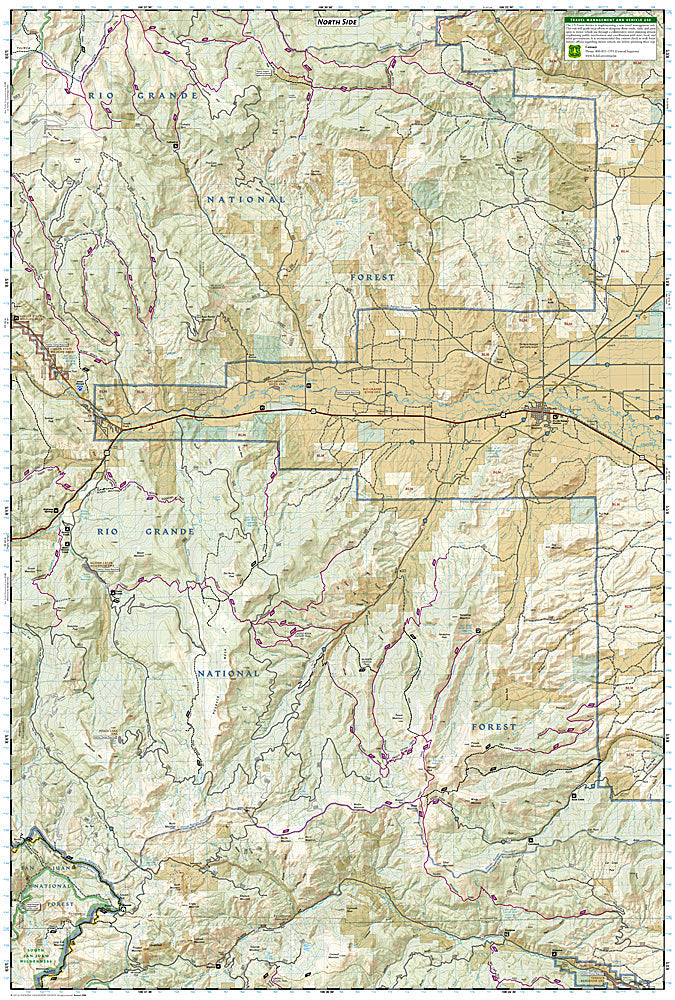 National Geographic Trails Illustrated Colorado South San Juan Del Norte Map TI00000142