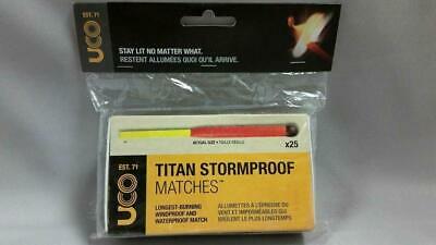 UCO Titan Stormproof Matches 25-Pack w/2 Extra Strikers Windproof Waterproof