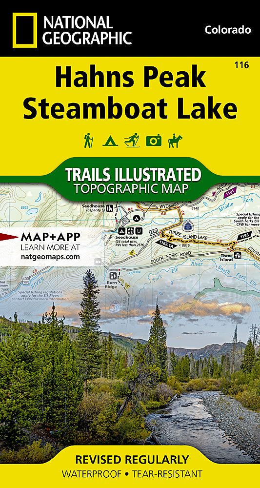 National Geographic Trails Illustrated Colo Hahns Peak / Steamboat Lake Map TI00000116