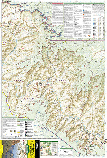 National Geographic AZ Grand Canyon Map Pack Bundle TI01020512B