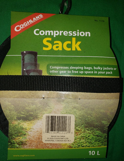 Coghlan's Compression Sack Small 10L 16"x7" Nylon Stuff Bag Coghlans 1116