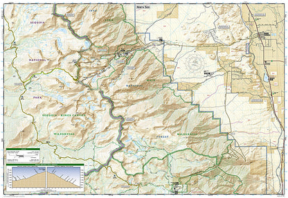 National Geographic Trails Illustrated California Mount Whitney Topo Map TI00000322