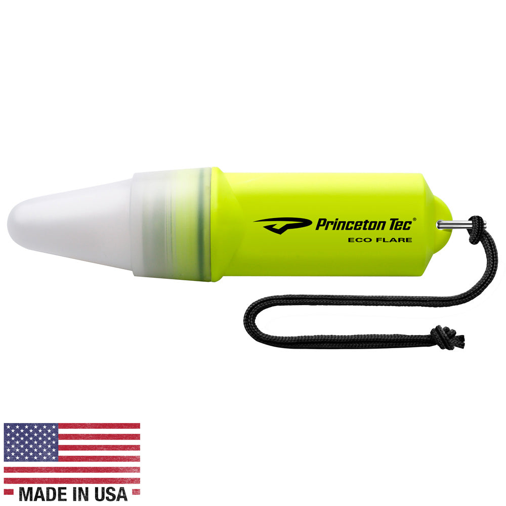 Princeton Tec Eco Flare Flashlight w/Key Ring Neon Yellow EF-2-NY