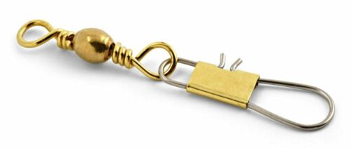 Hurricane Brass Snap Swivel Size 1 - Barrel Swivel w/Interlocking Snap 12-Pack