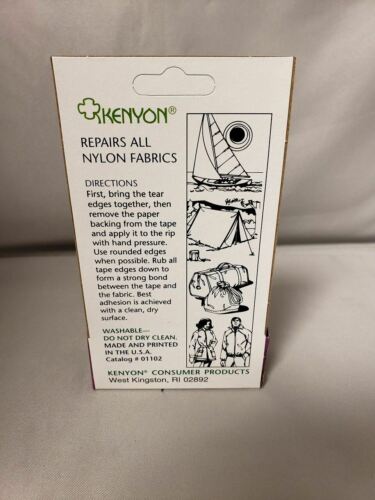 Kenyon K-Tape 3" x 18" Black Taffeta Nylon Adhesive-Backed Repair Tape