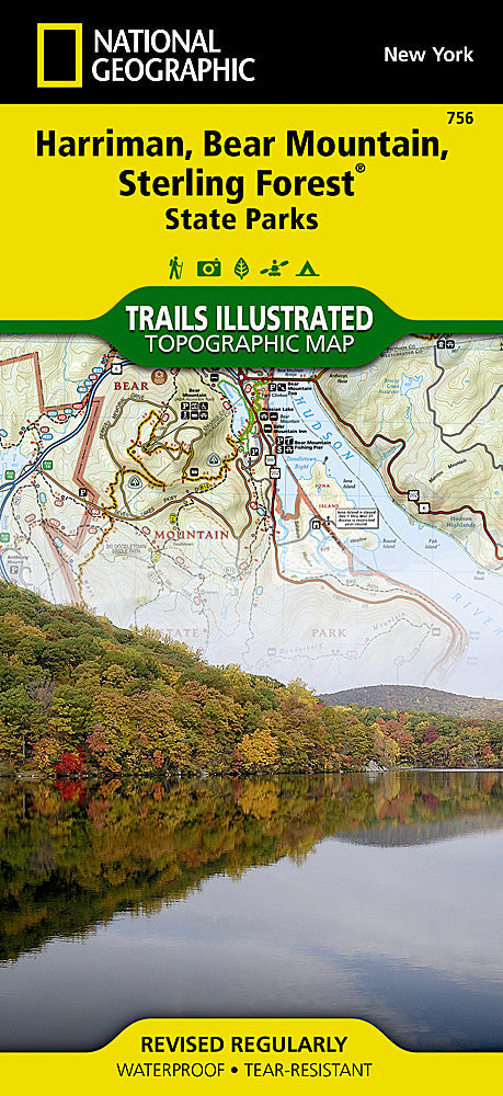 National Geographic NY Harriman, Bear Mountain Trails Illustrated Map TI00000756