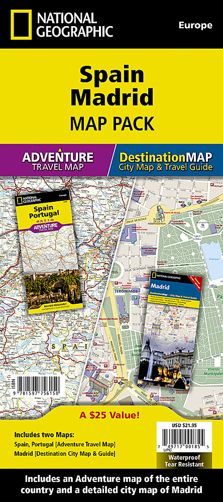 National Geographic Spain / Madrid Adventure Map Bundle Pack AD01021143B