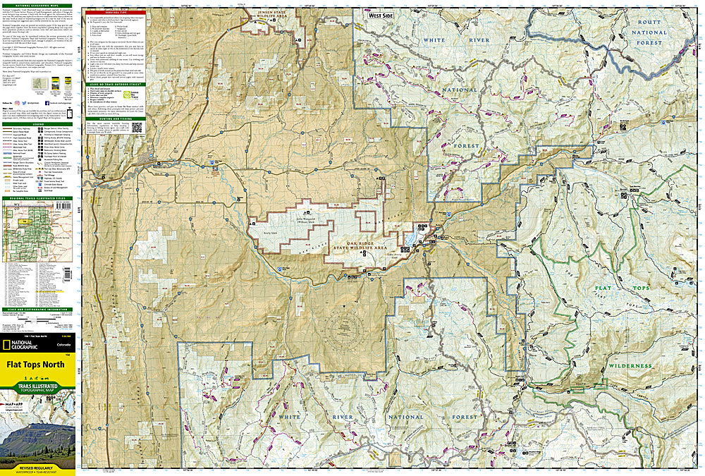 National Geographic CO Flat Tops Wilderness GMU Map Pack Bundle TI1021179B