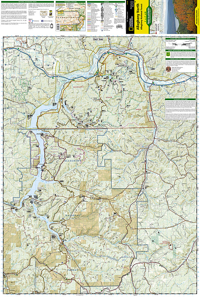 National Geographic Allegheny Nat Forest Map Pack Bundle TI01021245B