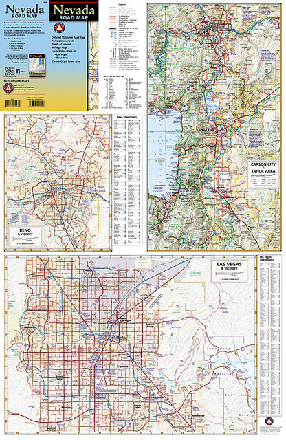 National Geographic Benchmark Nevada NV Recreation Map BE0BENNVRD