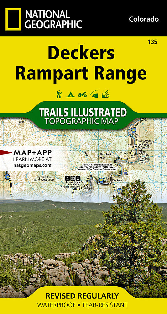 National Geographic Trails Illustrated Colorado Deckers Rampart Range Map TI00000135