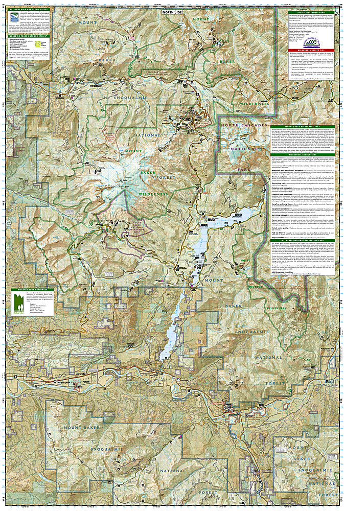 National Geographic Trails Illustrated WA Mount Baker / Boulder River Map TI00000826