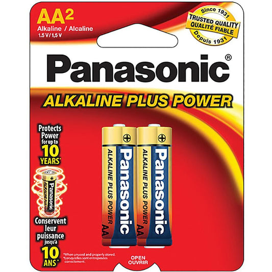 Panasonic Alkaline Plus Power AA 2-Pack