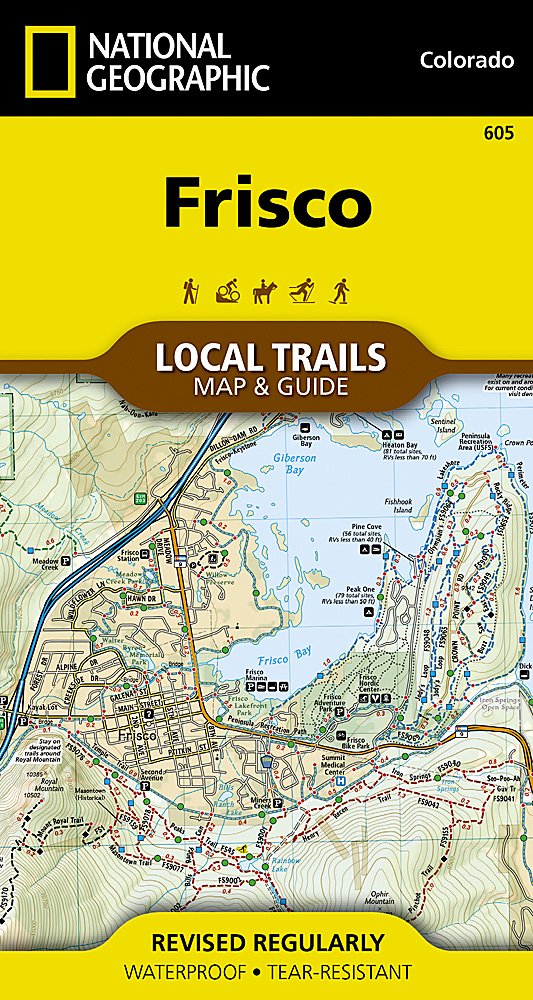 National Geographic Trails Illustrated Frisco CO Local Trails Topo Map & Guide TI00000605