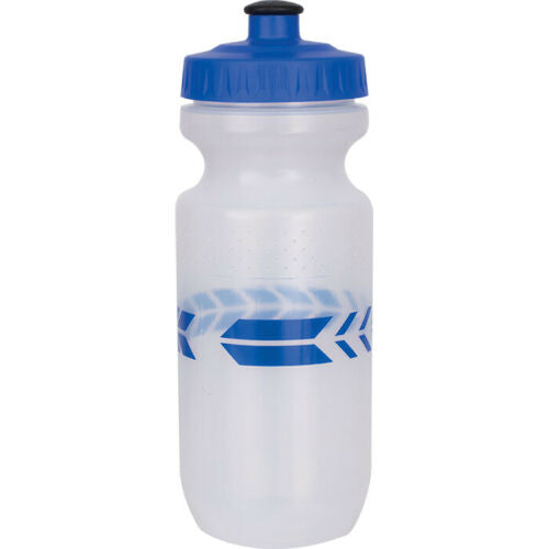 Specialized Big Mouth 21oz Bicycle Water Bottle Clear w/Blue Tracks & Blue Lid