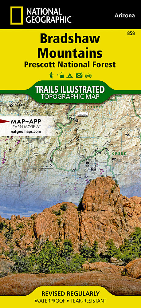 National Geographic Trails Illustrated AZ Bradshaw Mountains Prescott Map TI00000858