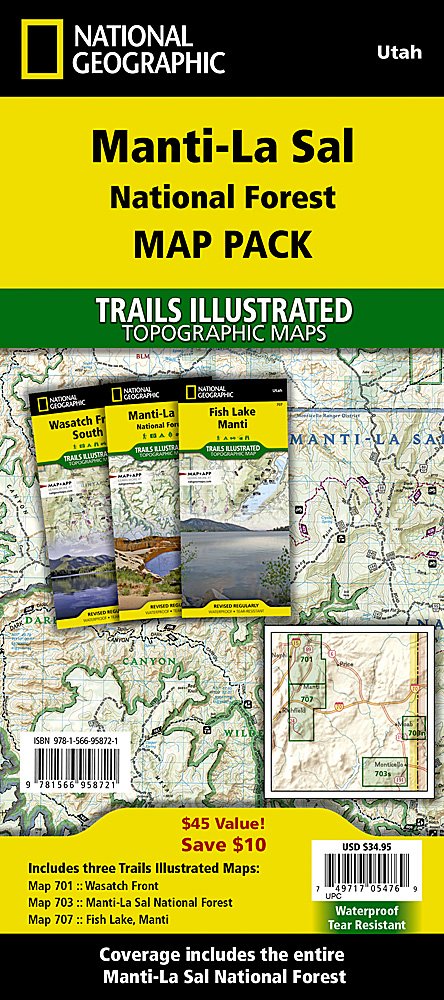 National Geographic Manti-La Sal Nat Forest Map Pack Bundle TI01021252B