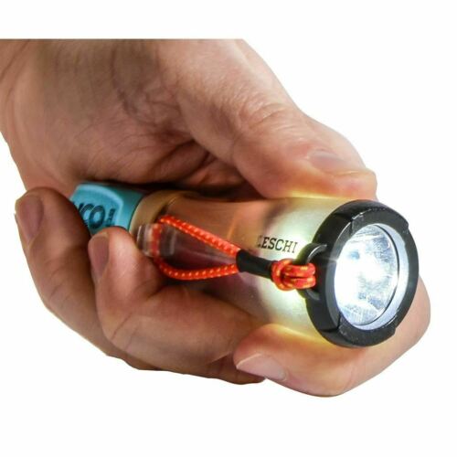 New UCO Leschi 110-Lumens LED Lantern + Flashlight Aqua / Gold ML-LESCHI