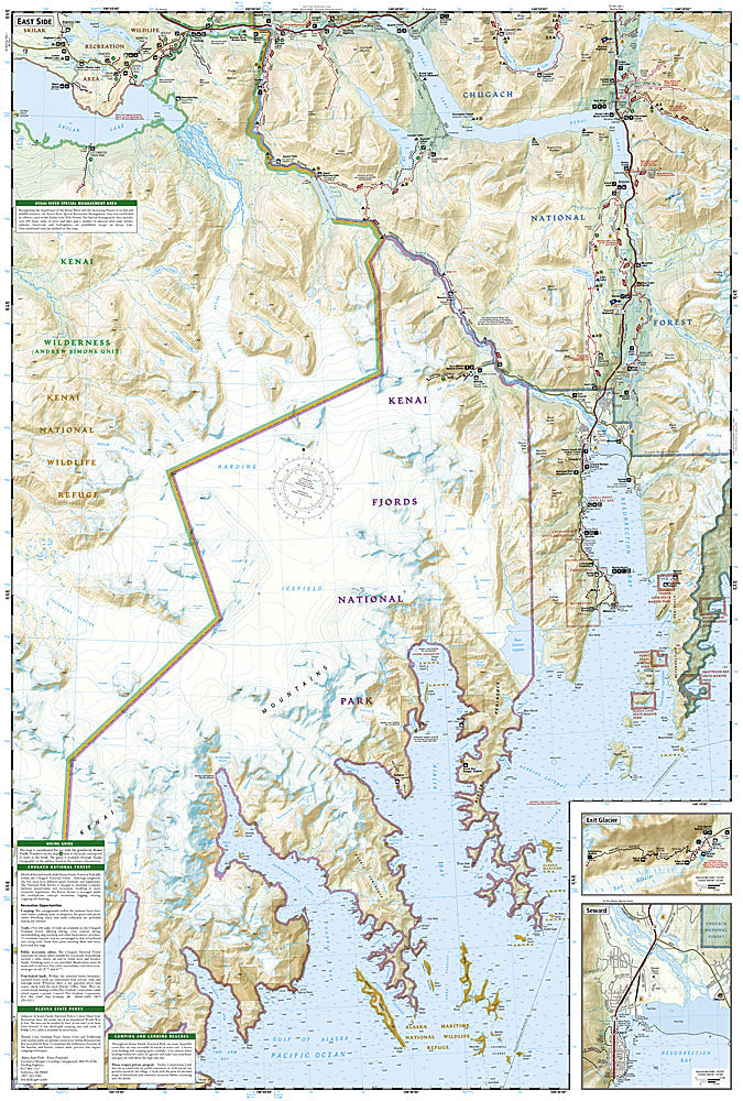 National Geographic Trails Illustrated Alaska Kenai Fjords National Park Map TI00000231