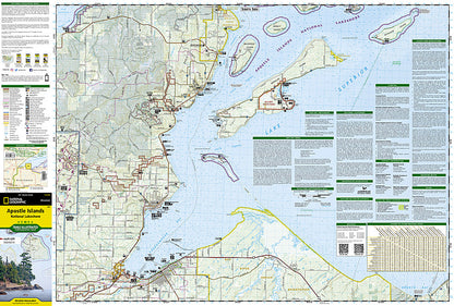 National Geographic WI Apostle Islands Ntl Lakeshore Trails Illustrated Map TI00000235